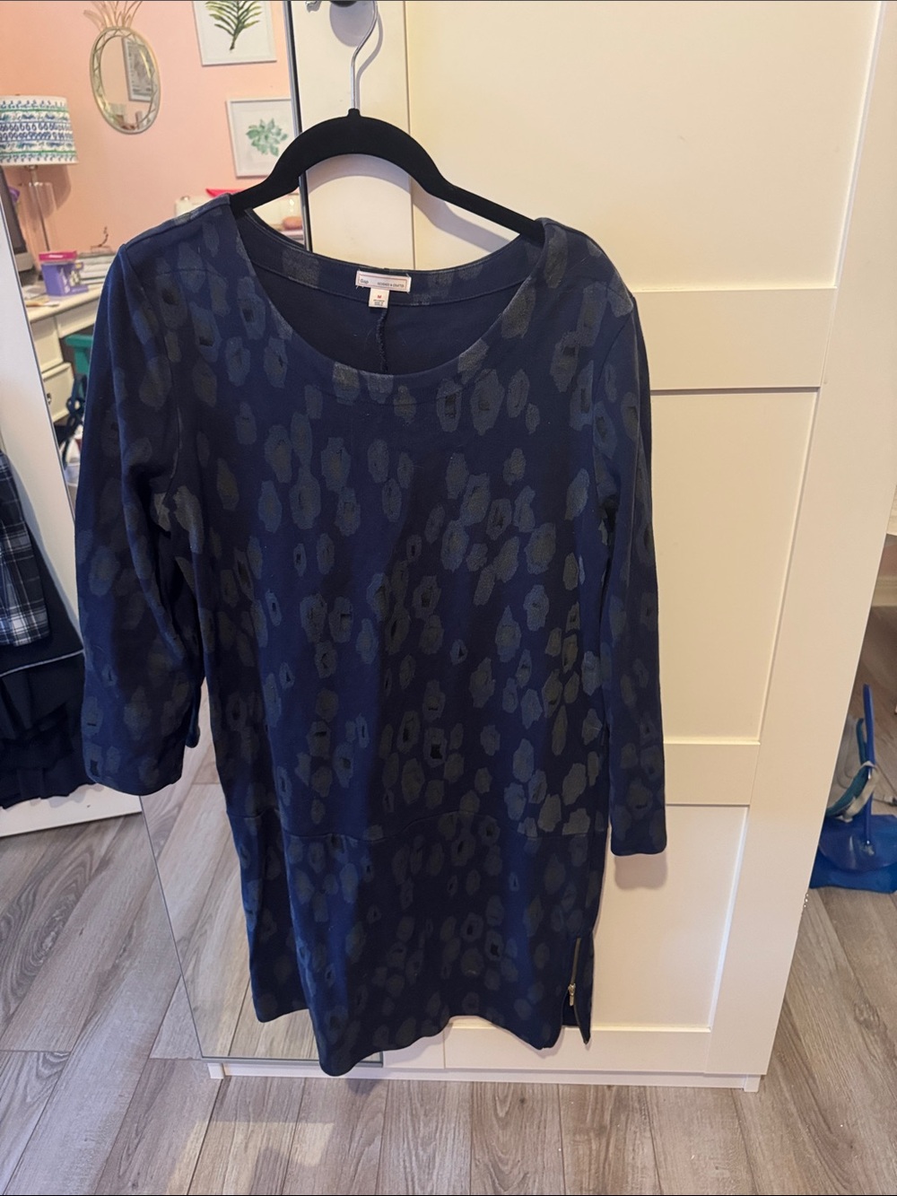 GAP Navy Blue Animal Print Shift Dress